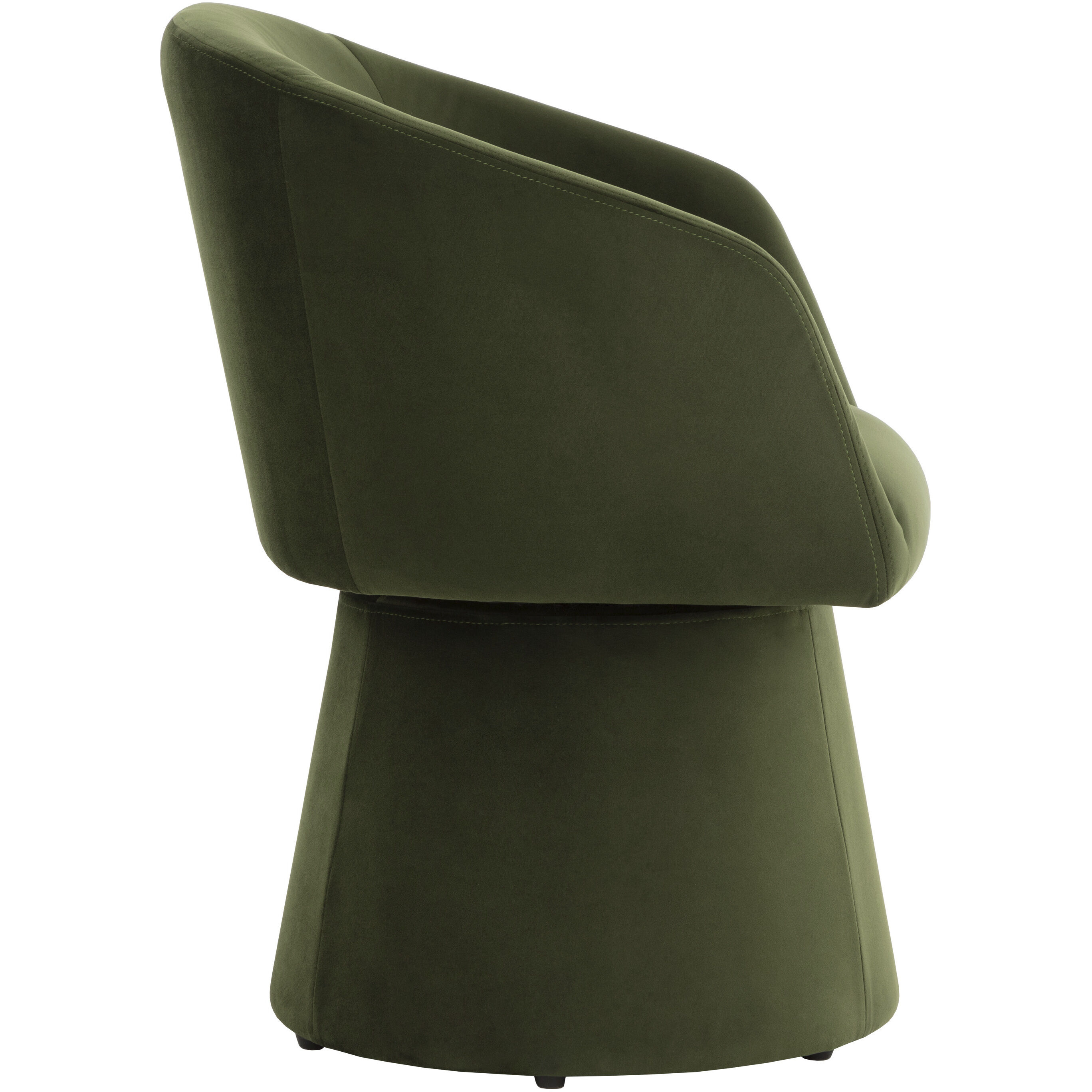 Etta Moss Green Swivel Dining Armchair in Copley Cognac